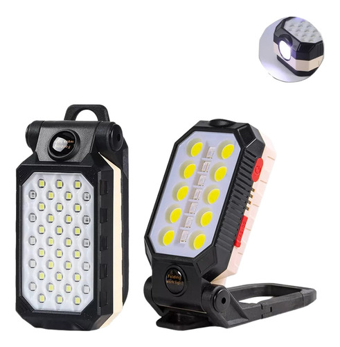 Lámpara De Trabajo Poderosa Linterna Led Recargable Cob, Luz