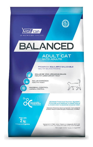 Vitalcan Balanced Gato Adulto 2 Kg