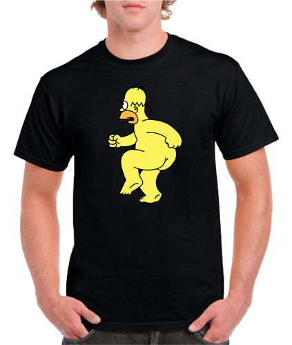 Polera Hombre Estampada Homero Desnudo