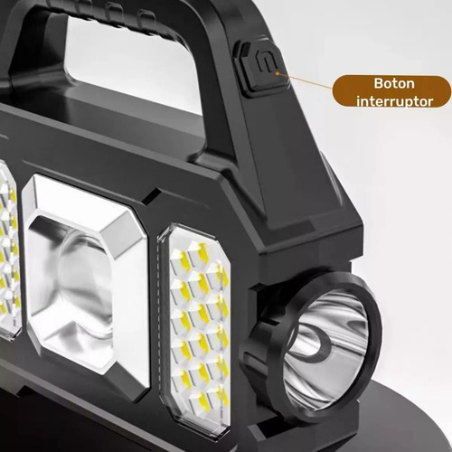 Lámpara Emergencia Recargable Trabajo Tipo Led Mano Portatil