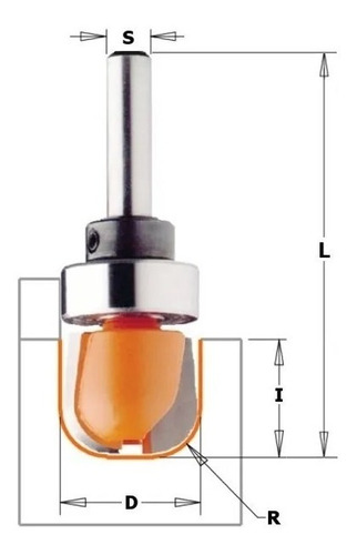 Fresa De Widea Para Moldura Rolamento 19x16mm Cmt 75100211b