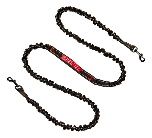 Besties Leash For Two - Bungee Double Leash Para Perros...