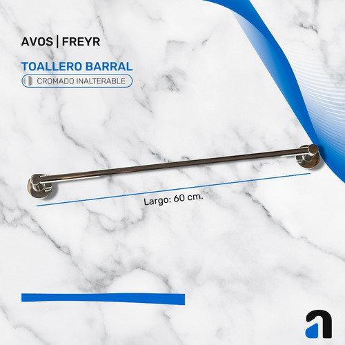 Imagen 5 de 10 de Accesorios Baño 6 Piezas 100% Metal Cromado Avos - Freyr