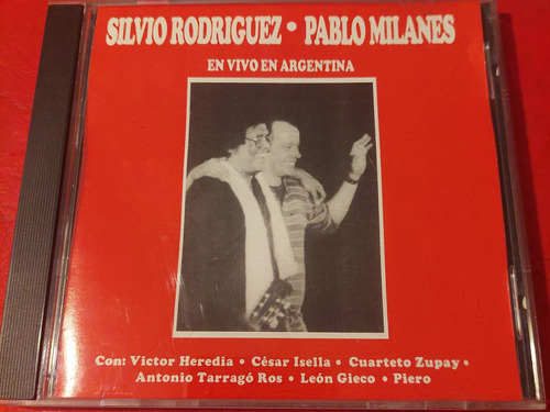 Cd Silvio Rodriguez Pablo Milanes En Vivo En Argentina 