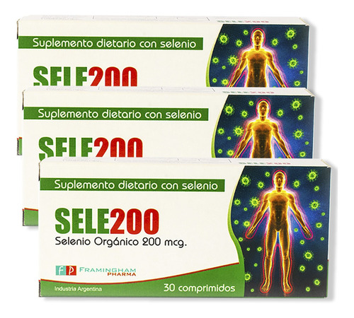Suplemento Sele200 Selenio Orgánico X 90 Comprimidos
