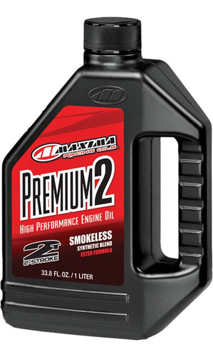 Aceite Moto Maxima  2 Tiempos Premium  Litro 2 Pzas