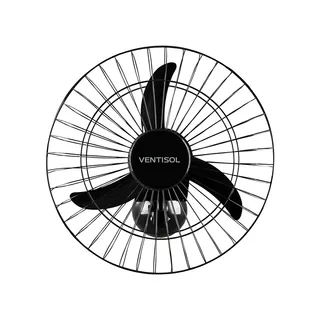 Ventilador Osc Parede 50cm Preto Grade Aco Bivolt Ventisol 127V/220V