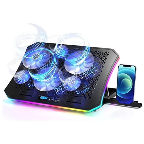 Keibn Cooling Pad Para Portátil, 6 Ventiladores, Rgb,