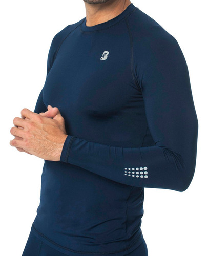 Playera Dep Manga Larga Caballero Black Secret Sport 4002