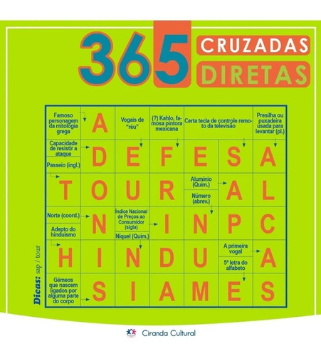 Imagem 3 de 4 de Livro 365 Caça Palavras Cruzada Jogo Nível Fácil Difícil