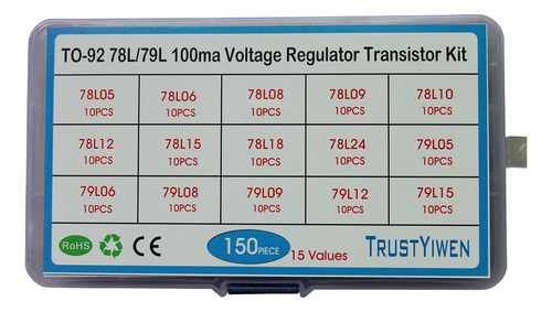 Trustyiwe 15values 150pcs To-92 78l05 78l06 78l08 78l09 78l.
