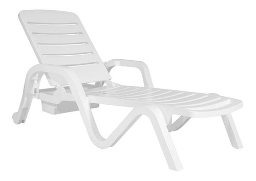 Combo X2 Reposeras Plegables Garden Life Toronto Blanco
