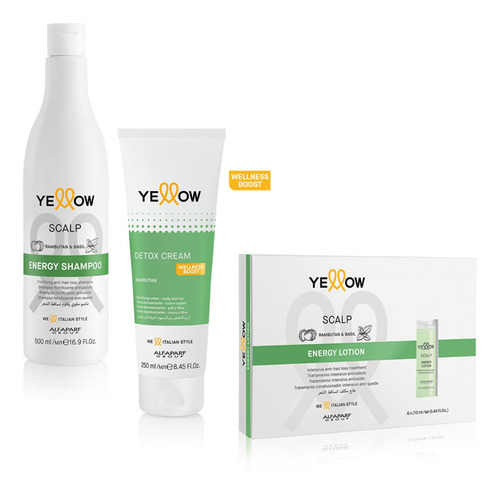 Kit Fortalecimento E Queda Capilar Yellow Scalp - 3 Produtos