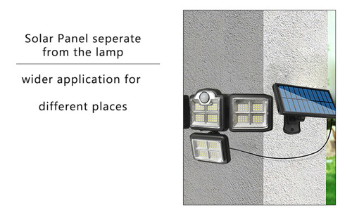 Reflector 198 Leds Panel Solar Con 5m De Cable Exterior