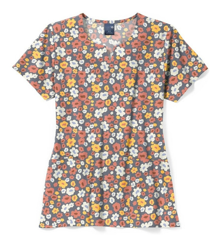 Polera Médica Estampada Mujer Z16202 Popp Zoe+chloe