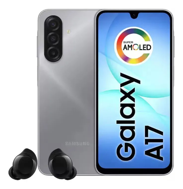 Smartphone Samsung Galaxy A17 4g Tela 6.7 256gb Câmera Tri Cinza