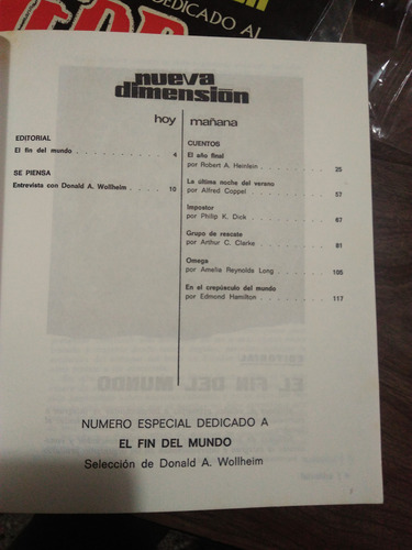 Nueva Dimensión N° 20 - Especial Fin Del Mundo (Usado)