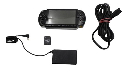 Psp 1000 Negro 32 Gb De Juegos Cargador Original Hackeado A