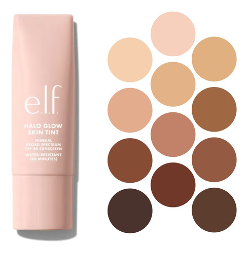 Elf Halo Glow Skin Tint Spf 50 Base Serum Protector Mineral 17 Rich Warm