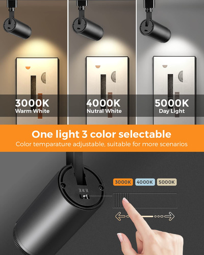Iluminación De Pista Vanoopee Led Tipo H De 3 Colores Con Zo