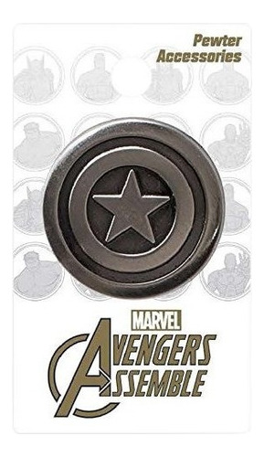 Marvel Capitan America Escudo De Lujo Estano Pin Solapa