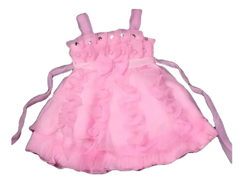 Vestido Infantil Bebê  Festa Princesa  Rosa