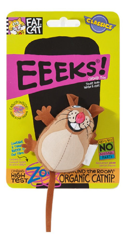 Imagem 2 de 4 de Brinquedo Interativo P/ Gato Fat Cat Eeeks! Marrom