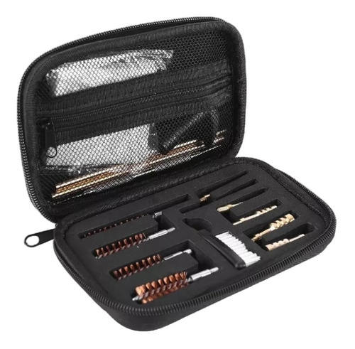 Set Kit 16 Pcs De Limpieza Con Estuche Pistola Rifle Armas