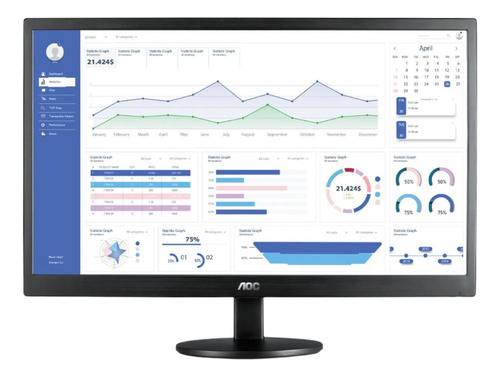 Monitor Aoc 22  Hdmi E Vga E2270swhen Vga Hdmi Preto