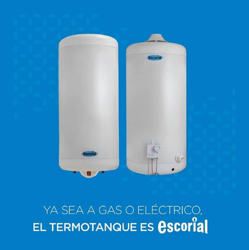 Termotanque multigas Escorial Estándar 80L blanco Conex. Sup
