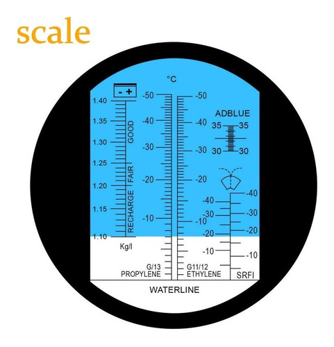 Refractometro Anticongelante Ácido Bateria Etanol Y Urea