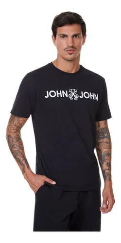 Camiseta John John Regular Fit Basic Preto Tam. P