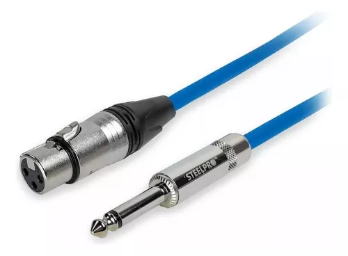Cable Para Microfono 6m Steelpro 63x-az-6m Xlr Cannon-plug