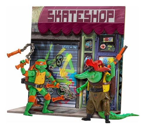 Tortugas Ninja Battle Pack Set X2 Muñecos Figuras Originales