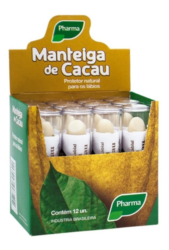 Imagem 1 de 7 de Manteiga De Cacau Tradicional Pharma Caixa Com 12 Unidades