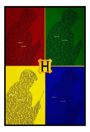 Cuadro Poster Premium 33x48cm Harry Potter Grifindor