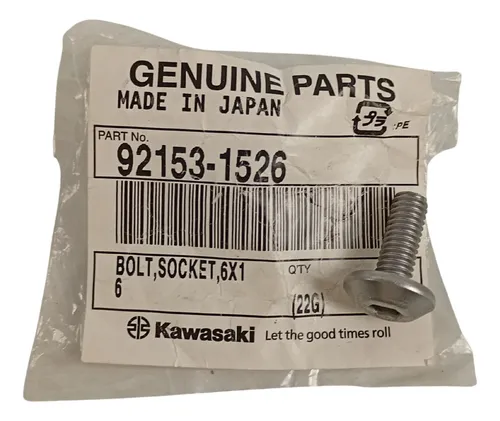 Parafuso Soquete 6x16 Motocicleta Kawasaki Zx600 Original