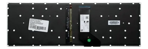 Teclado Retroiluminado Para Acer Nitro 5 An515-51 N17c1 Cor Preto Com Vermelho Idioma Português Brasil