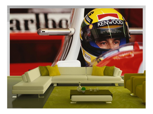 Papel De Parede Carro F1 Mclaren Mp 4/4 Senna 4m² Cxr133