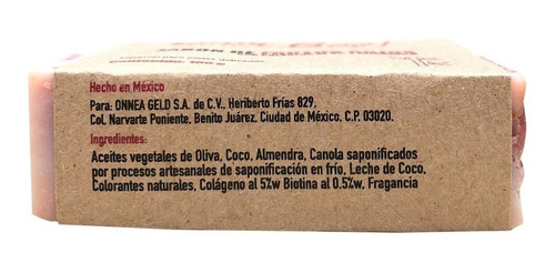 Imagen 3 de 5 de Jabón Frutos Rojos Con Colágeno Y Vitamina H 100 Gr Bam Boo!