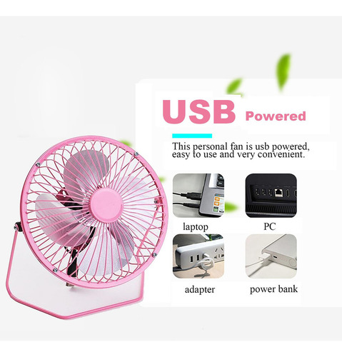 Usb Ventilador De Escritorio 6 Pulgada Metálico 1pcs