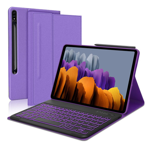 Funda Con Teclado Yehobu / Para Galaxy Tab 12.4 /purple