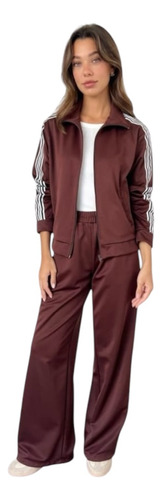 Pantalon Palazo Joging Con Rayas Al Costado