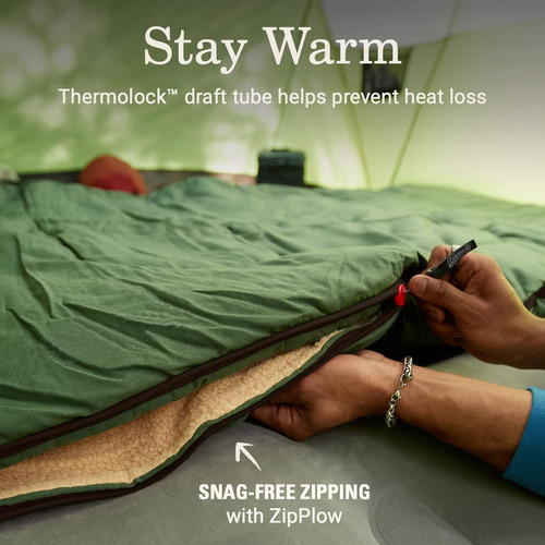 Saco De Dormir Grande Para Clima Frío Con Forro De Sherpa