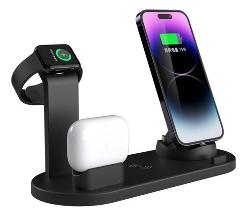 Carregador Sem Fio Induçao Para iPhone Apple Watch AirPods