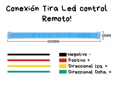 Luz Led Multicolor P/faro Control Remoto Universal