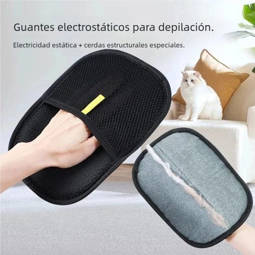 Guantes Removedor Pelo Mascotas 5 Unid Cepillo Incluido