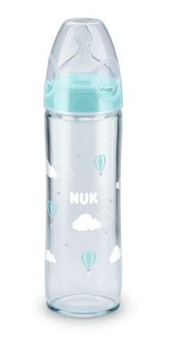 Mamadera Nuk Vidrio 240ml Silicona T1 Verde