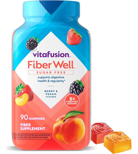 Fibra Soluble 5gr Apoyo Natural Digestión +regularidad 90uni Moras Durazno Frutilla