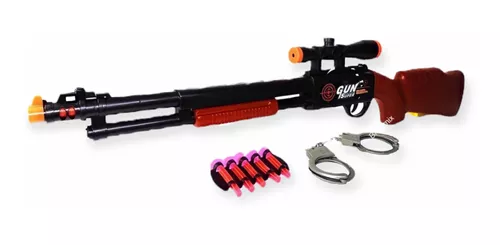 Arminha Brinquedo Rifle Sniper Espingarda Pistola Revolver